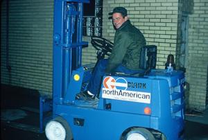 George Jr on the fork lift